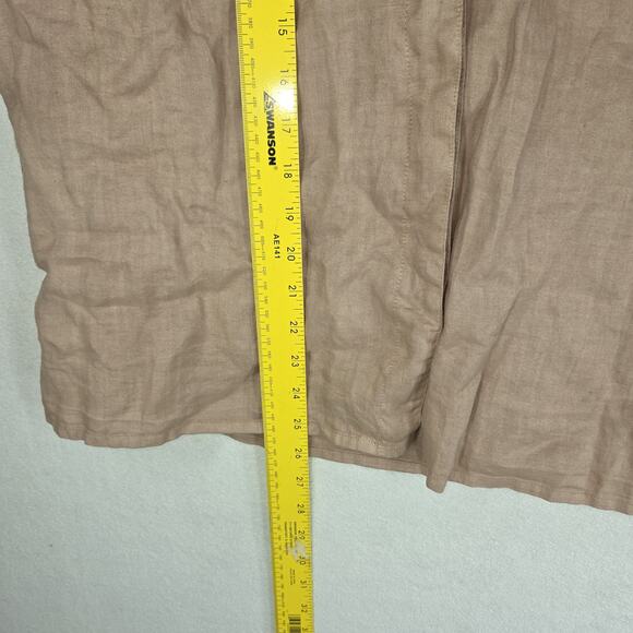 Vintage Jordan Shirt Mens Size XL Linen Beige Summer Button Up Short Sleeve NWT - Picture 6 of 14